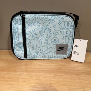 Nike blue Bubble Letter Smiley Face Lunchbox Hardshell liner